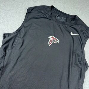 Nike Atlanta Falcons Tank Top Mens Large Black Solid NFL Pro Dri-FIT Sleeveless